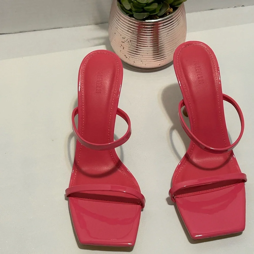 Elegant Pink Strappy Heels